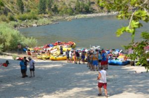 Rafting Groups end their float trips at Mackay Bar Ranch