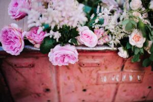 Flowers loaded in Willys Jeep