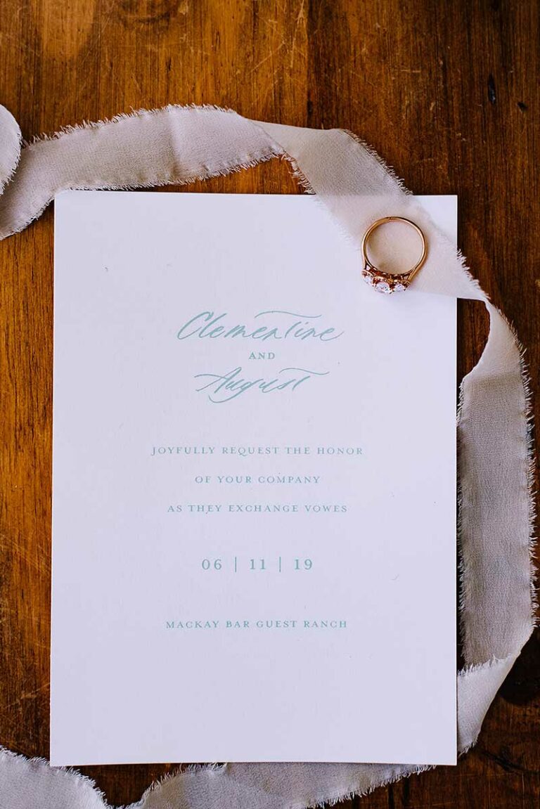 Salmon River Wedding Venue Invitation