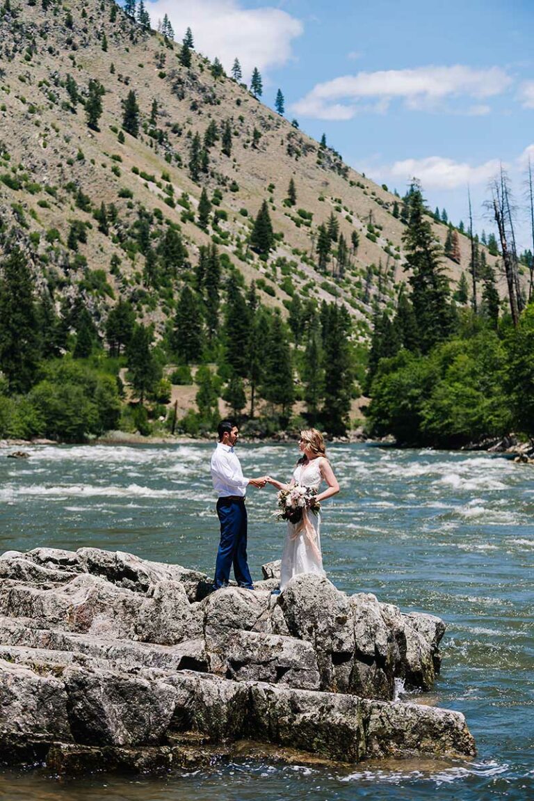 Post Wedding Ceremony Photos on the Salmon River