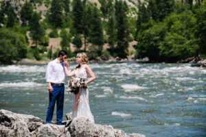 Wedding Couple Romance on the River of No Return