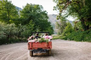 Off into the sunset in Willys Jeep